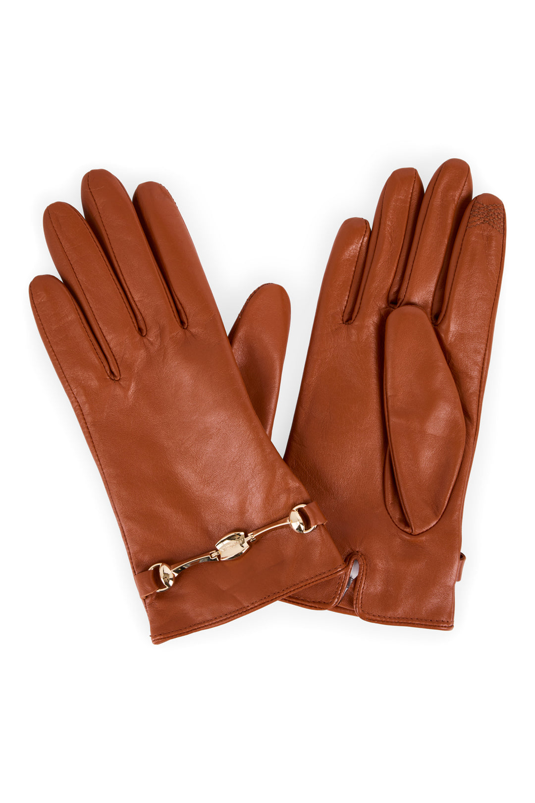 Marc Cain Collections Brown Leather Gloves, product shot, pair