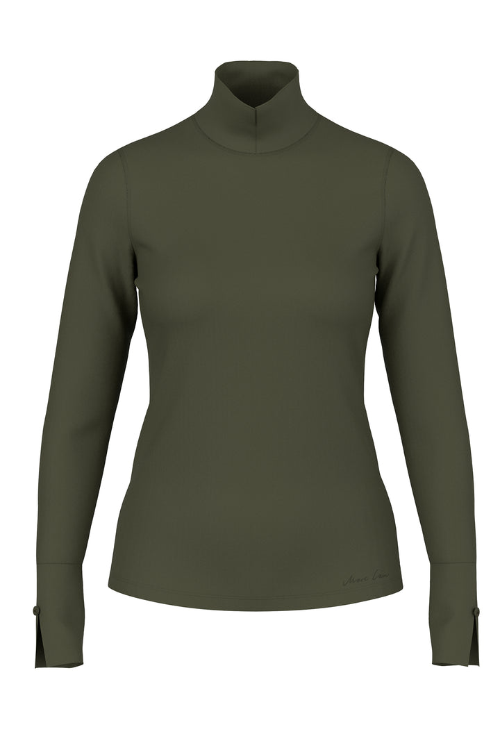 Marc Cain Collections Forest Night Green Jersey Top, product shot