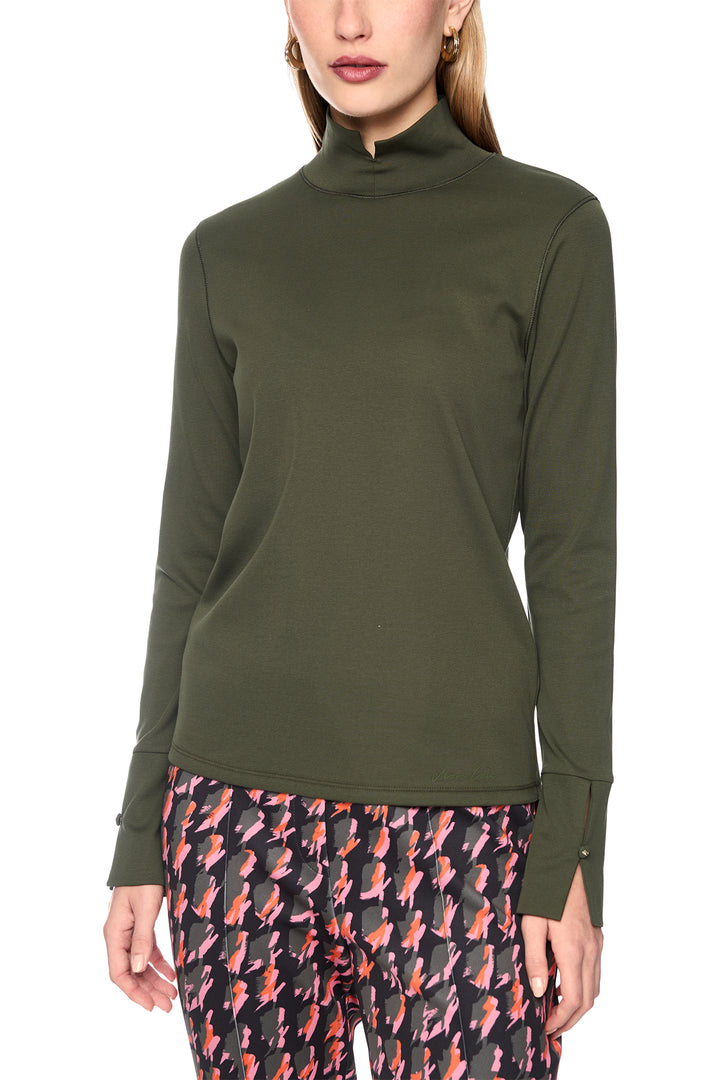 Marc Cain Collections Forest Night Green Jersey Top, front view