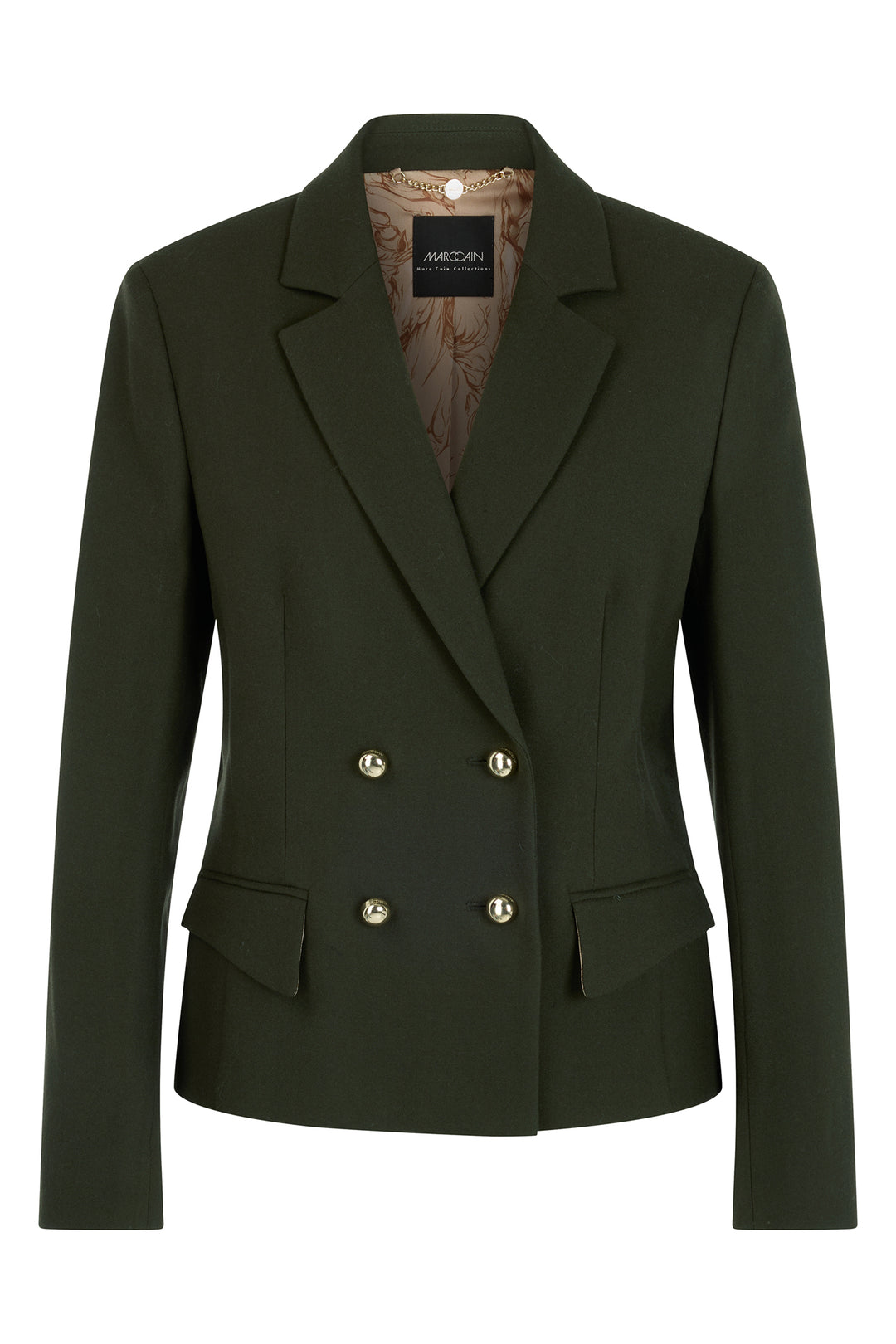 Marc Cain Collections Forest Night Green Woven Jacket, product shot