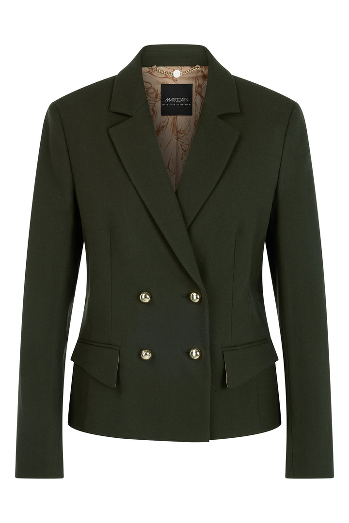 Marc Cain Collections Forest Night Green Woven Jacket, product shot