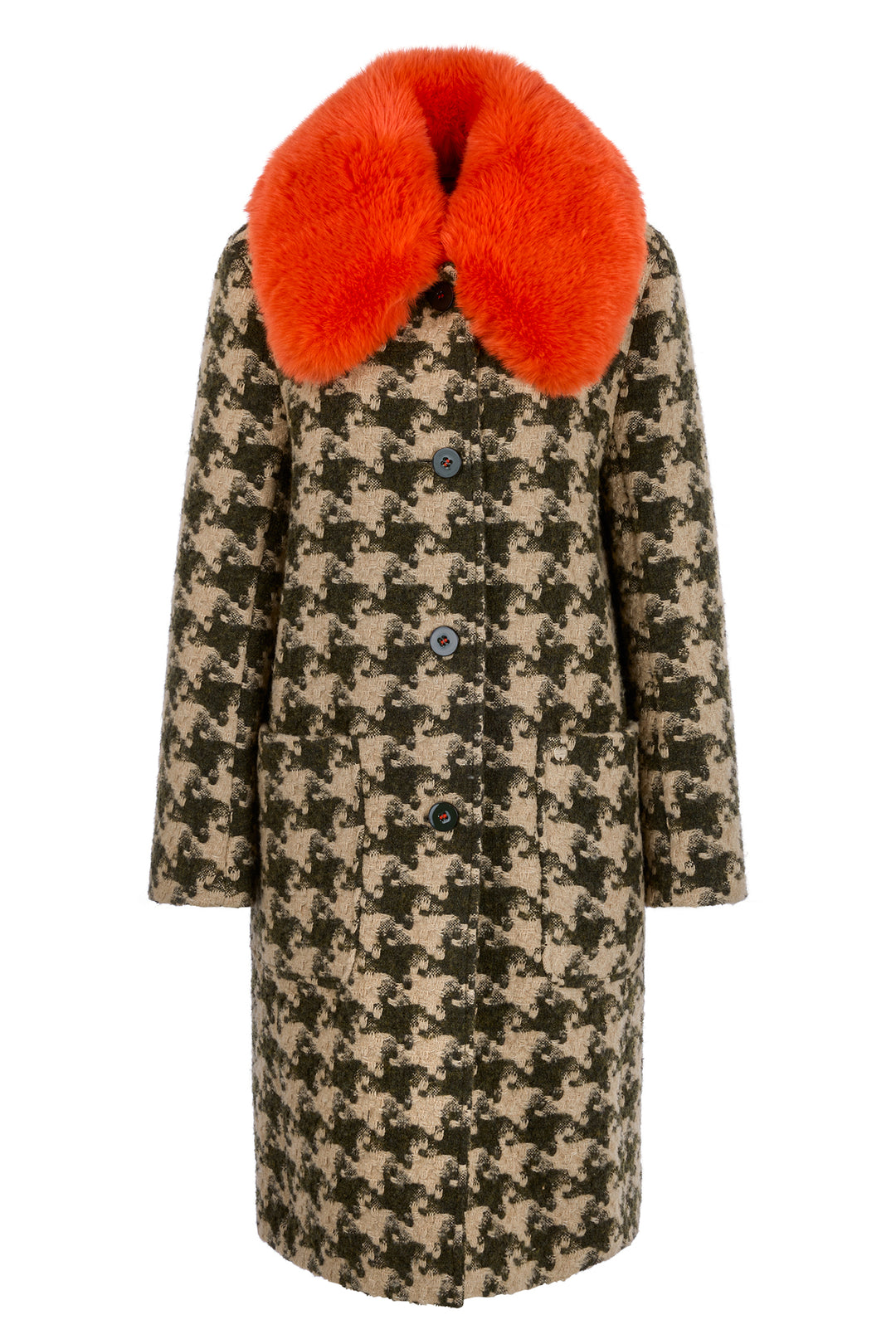 Marc Cain Collections Houndcheck Multicolour Woven Coat, product shot