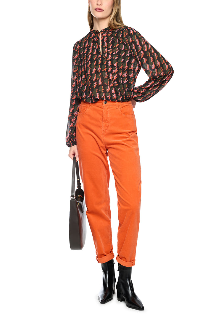 Marc Cain Collections Huehound Multicolour Woven Blouse, full length front view