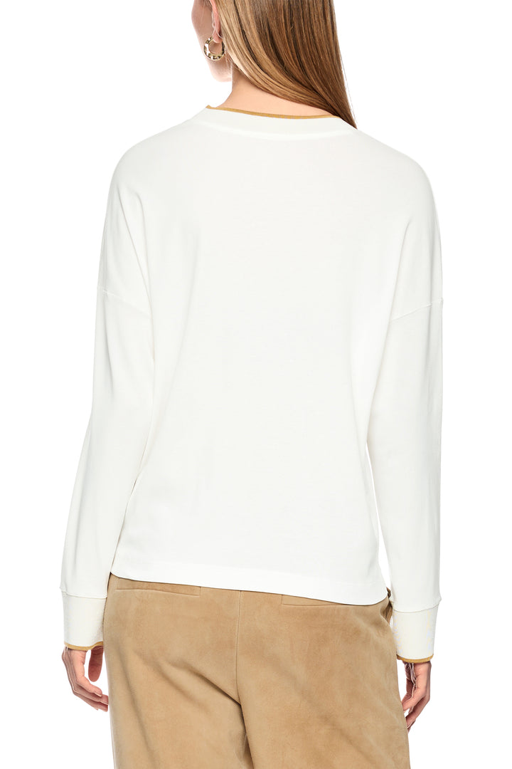 Marc Cain Collections Off-White Jersey Top, back view
