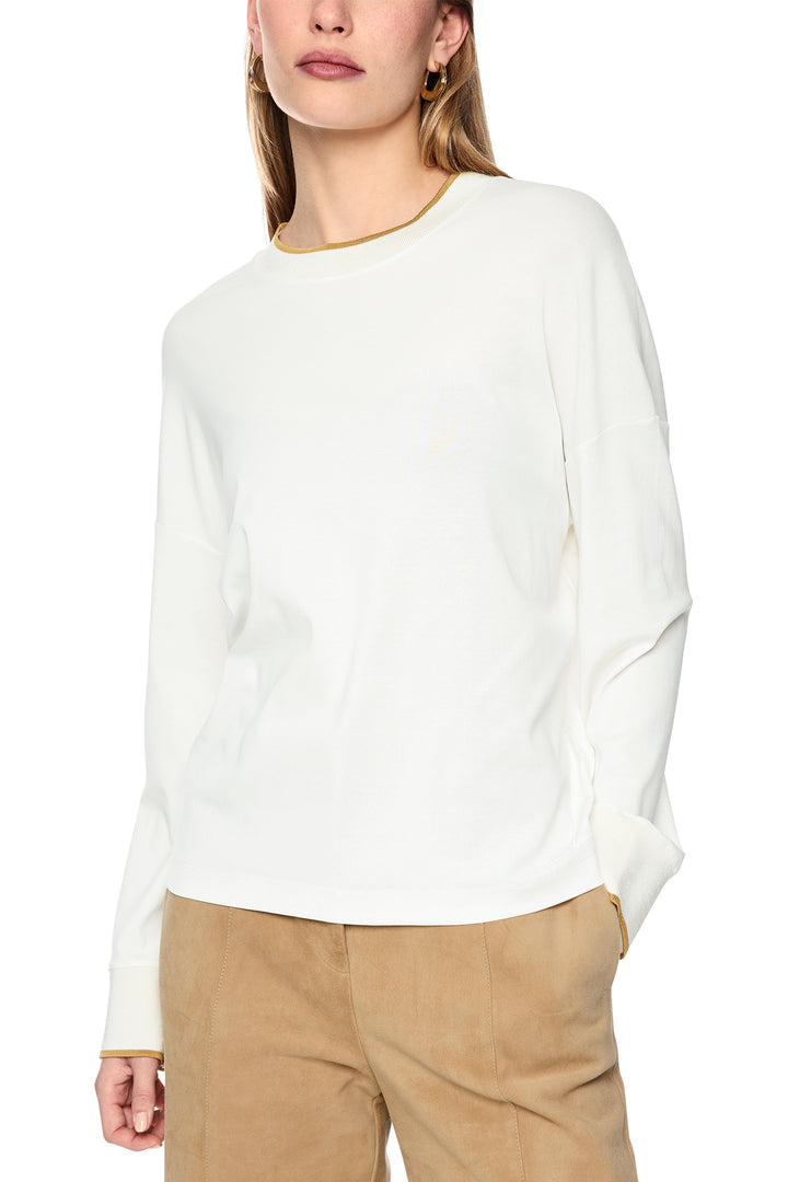 Marc Cain Collections Off-White Jersey Top, front view