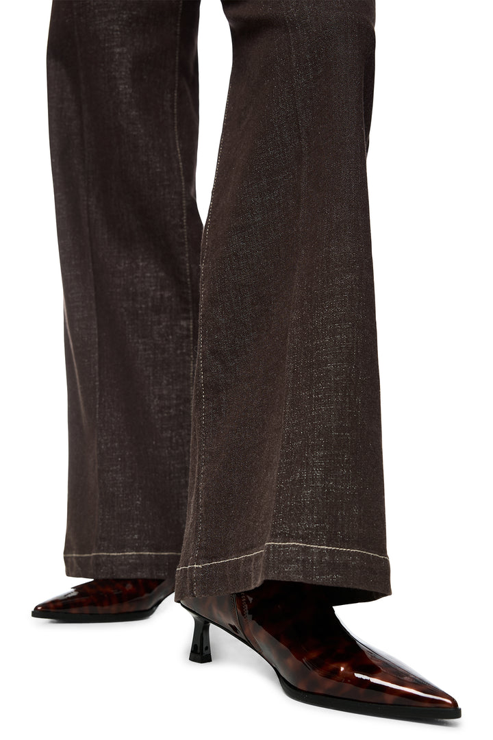 Marc Cain Collections seal brown wide-leg jeans at Olivia Grace Fashion