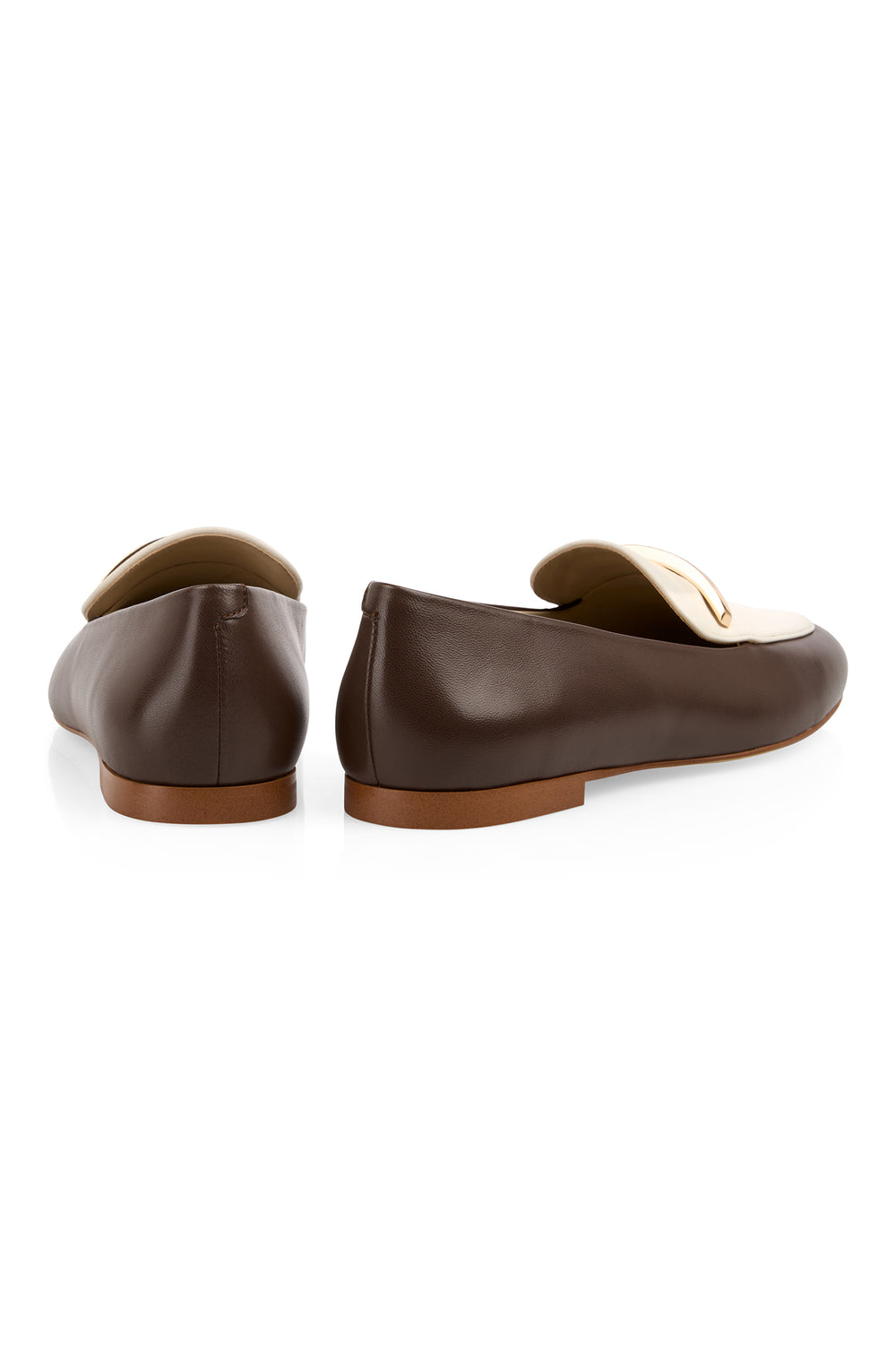 Marc Cain Collections seal brown two-tone loafers at Olivia Grace Fashion