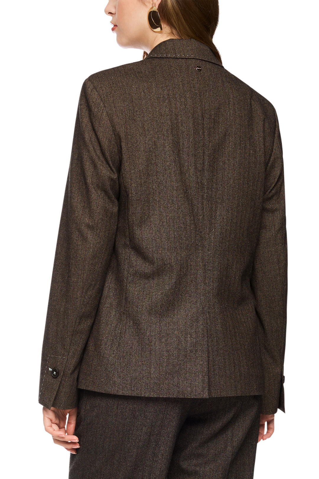 Marc Cain Collections seal brown tailored blazer at Olivia Grace Fashion