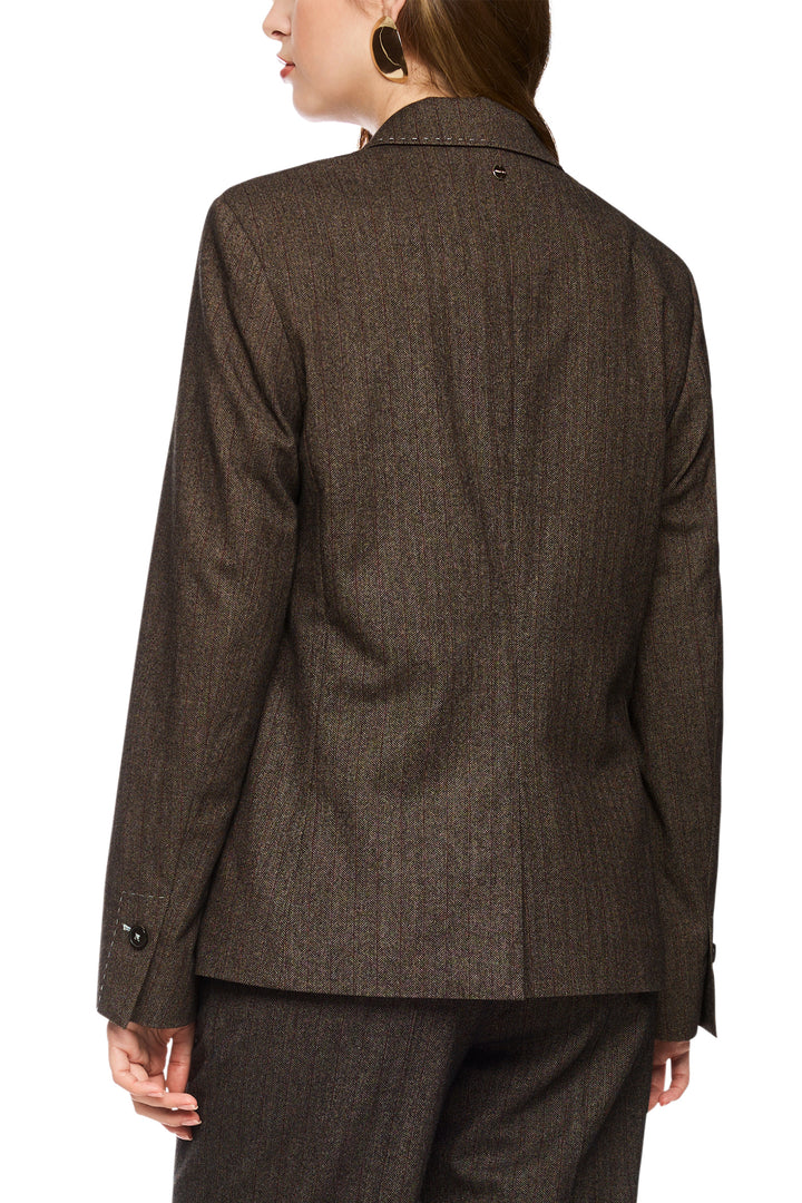 Marc Cain Collections seal brown tailored blazer at Olivia Grace Fashion
