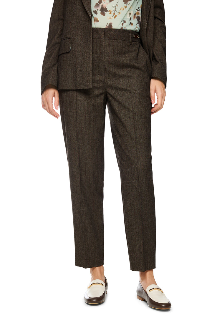 Marc Cain Collections seal brown tailored trousers at Olivia Grace Fashion