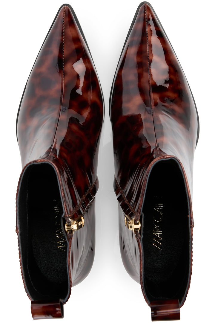 Marc Cain Collections tortoiseshell patent ankle boots at Olivia Grace Fashion