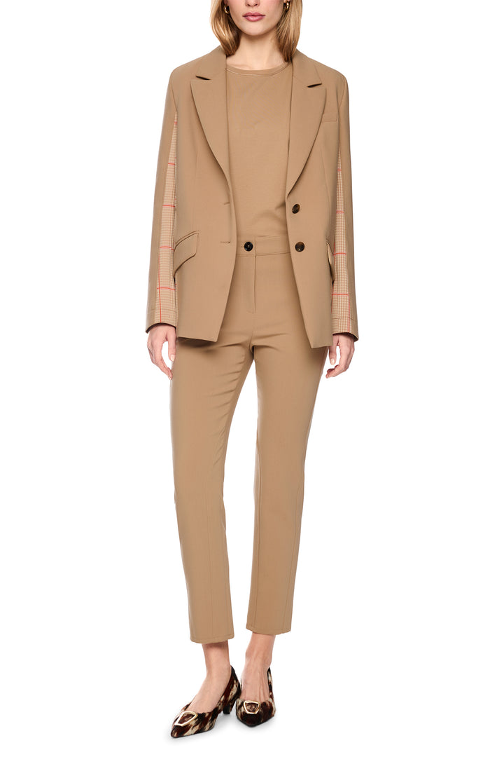 Marc Cain Collections Tannin Brown Woven Trousers, full length front view