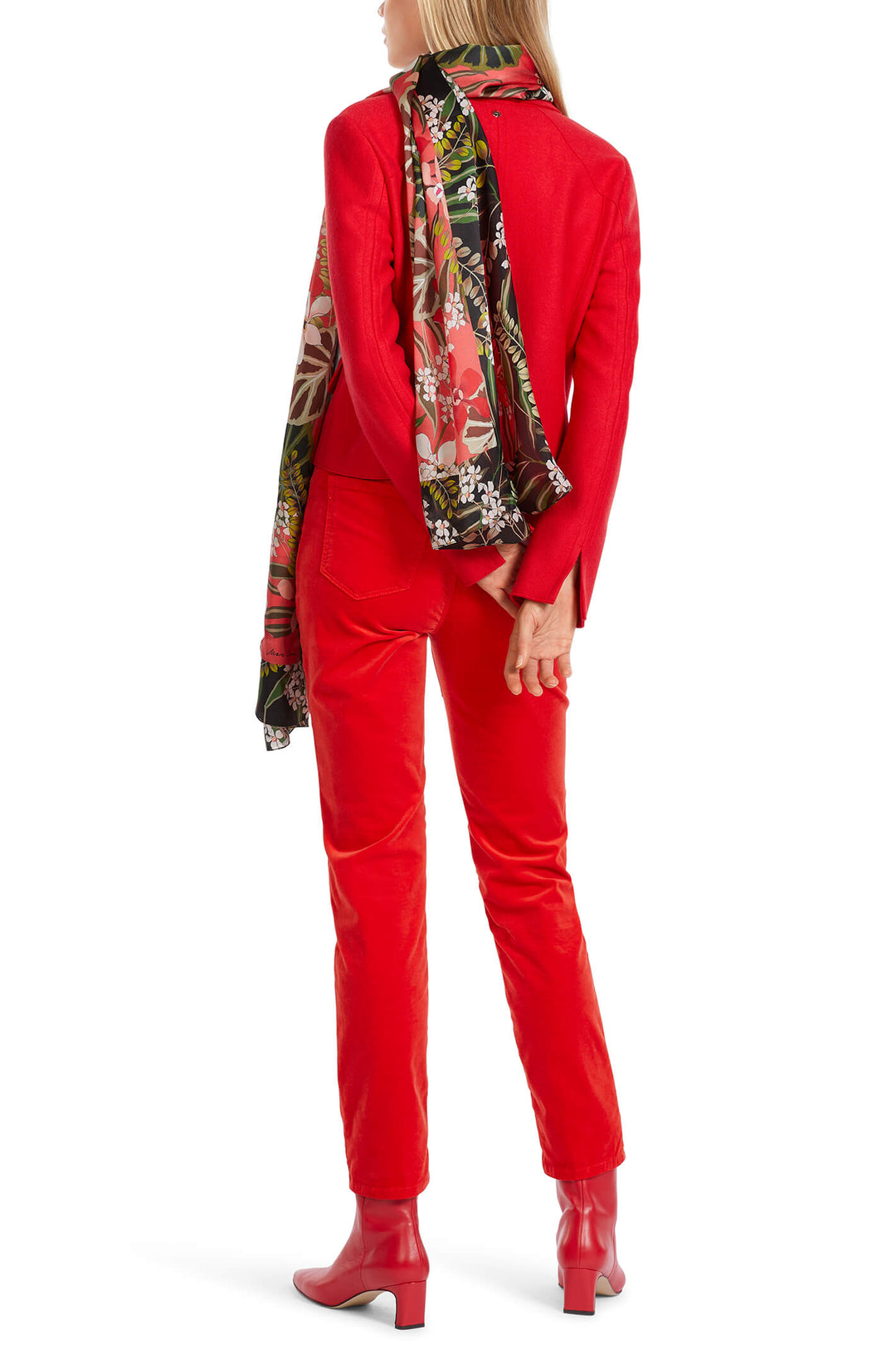Marc Cain Collections VC 31.12 J30 270 Bright Fire Red Jacket - Olivia Grace Fashion