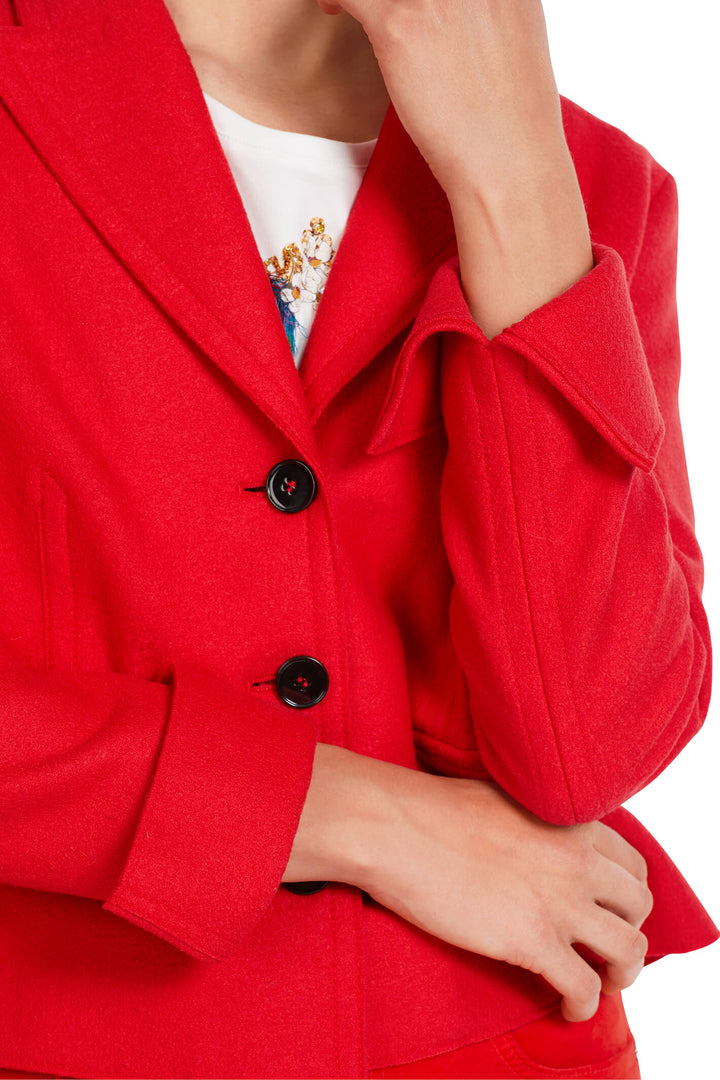 Marc Cain Collections VC 31.12 J30 270 Bright Fire Red Jacket - Olivia Grace Fashion