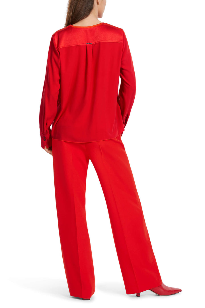 Marc Cain Collections VC 51.45 W01 270 Bright Fire Red Blouse - Olivia Grace Fashion