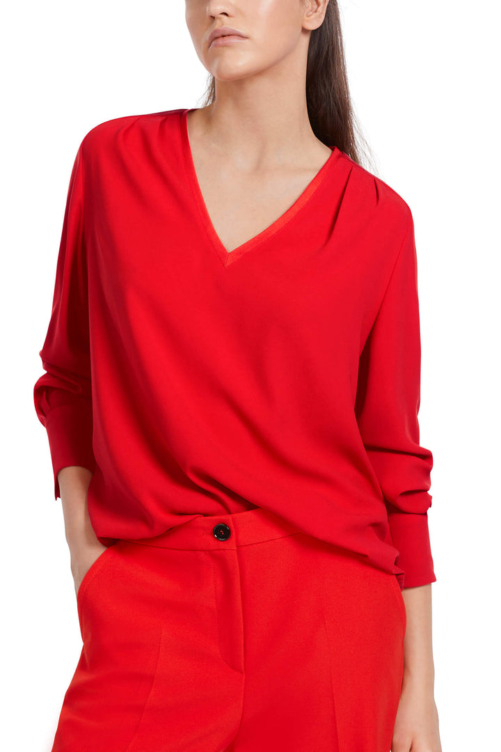 Marc Cain Collections VC 51.45 W01 270 Bright Fire Red Blouse - Olivia Grace Fashion