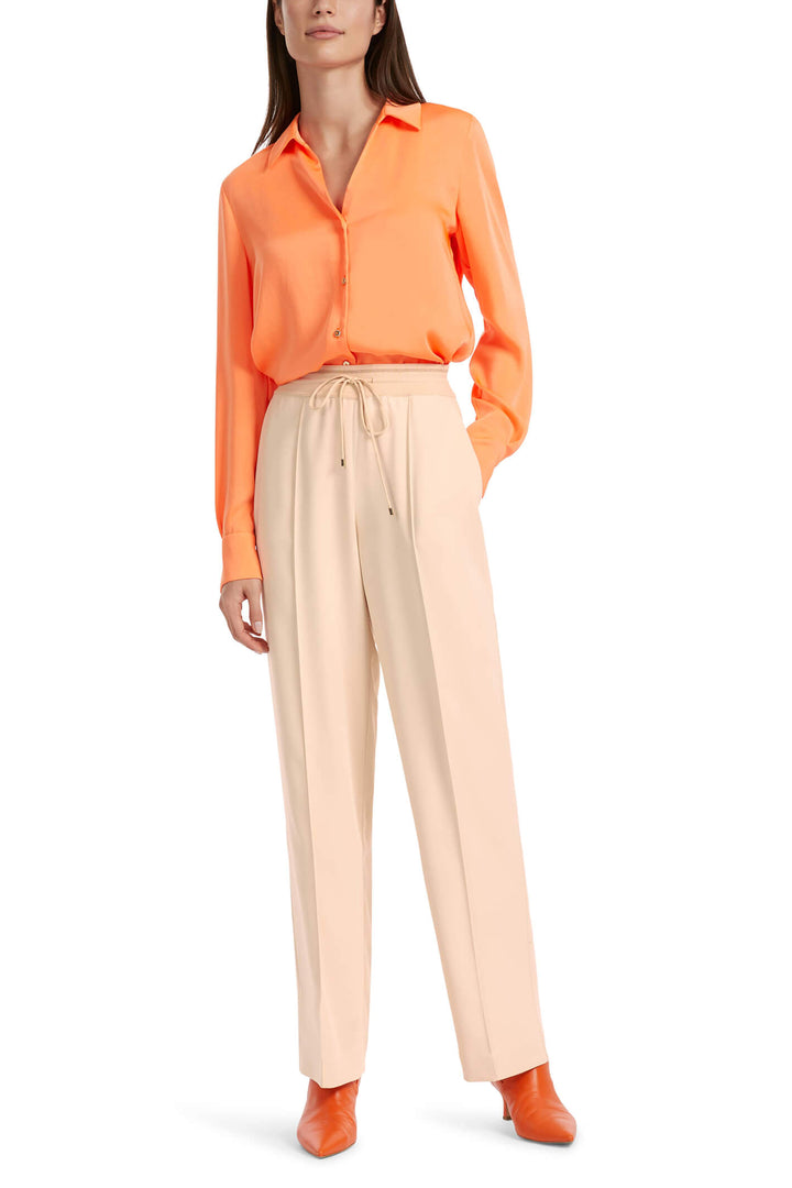 Marc Cain Collections VC 81.14 W56 Waukee 132 Dark Cream Wide Fit Trousers - Olivia Grace Fashion