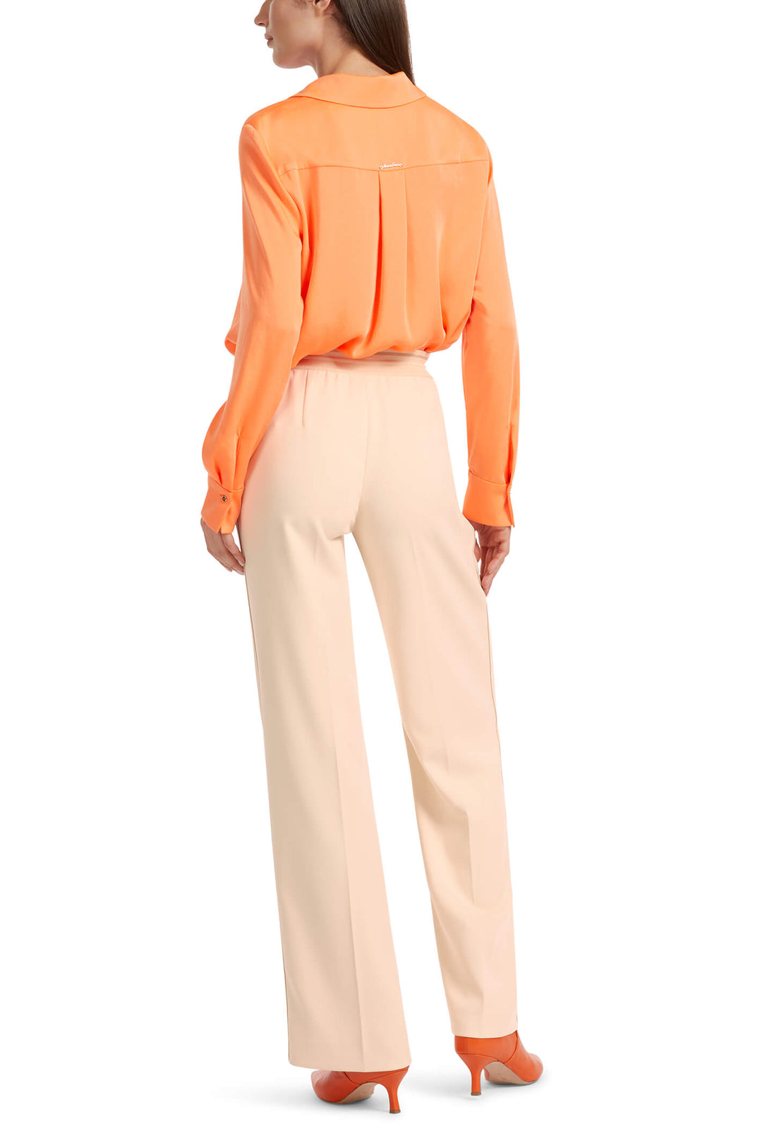 Marc Cain Collections VC 81.14 W56 Waukee 132 Dark Cream Wide Fit Trousers - Olivia Grace Fashion