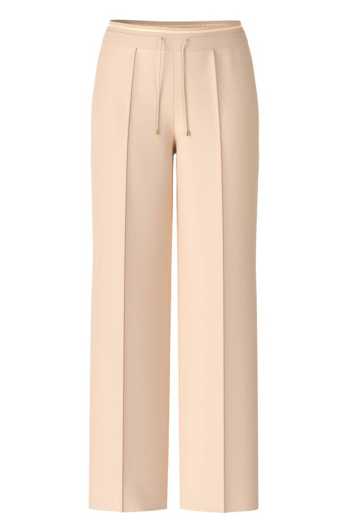 Marc Cain Collections VC 81.14 W56 Waukee 132 Dark Cream Wide Fit Trousers - Olivia Grace Fashion