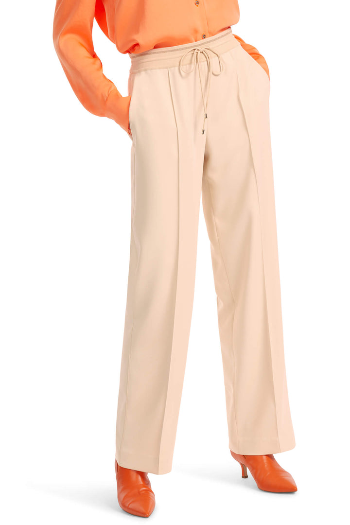 Marc Cain Collections VC 81.14 W56 Waukee 132 Dark Cream Wide Fit Trousers - Olivia Grace Fashion