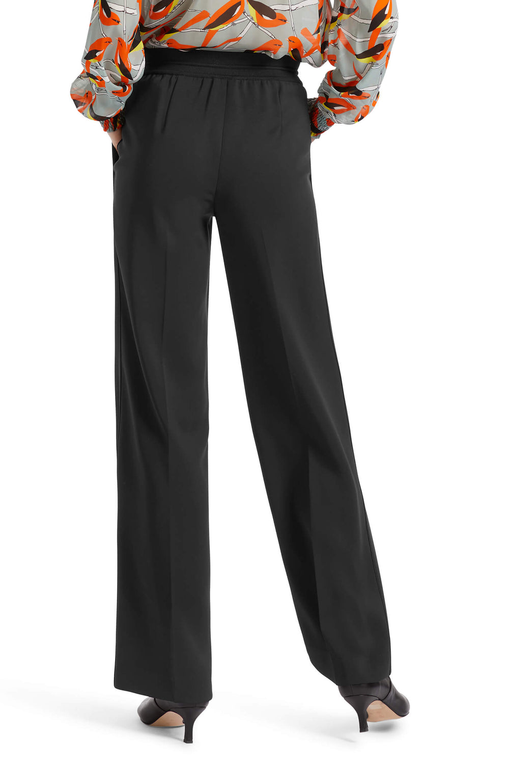 Marc Cain Collections VC 81.14 W56 Waukee 900 Black Wide Fit Trousers - Olivia Grace Fashion