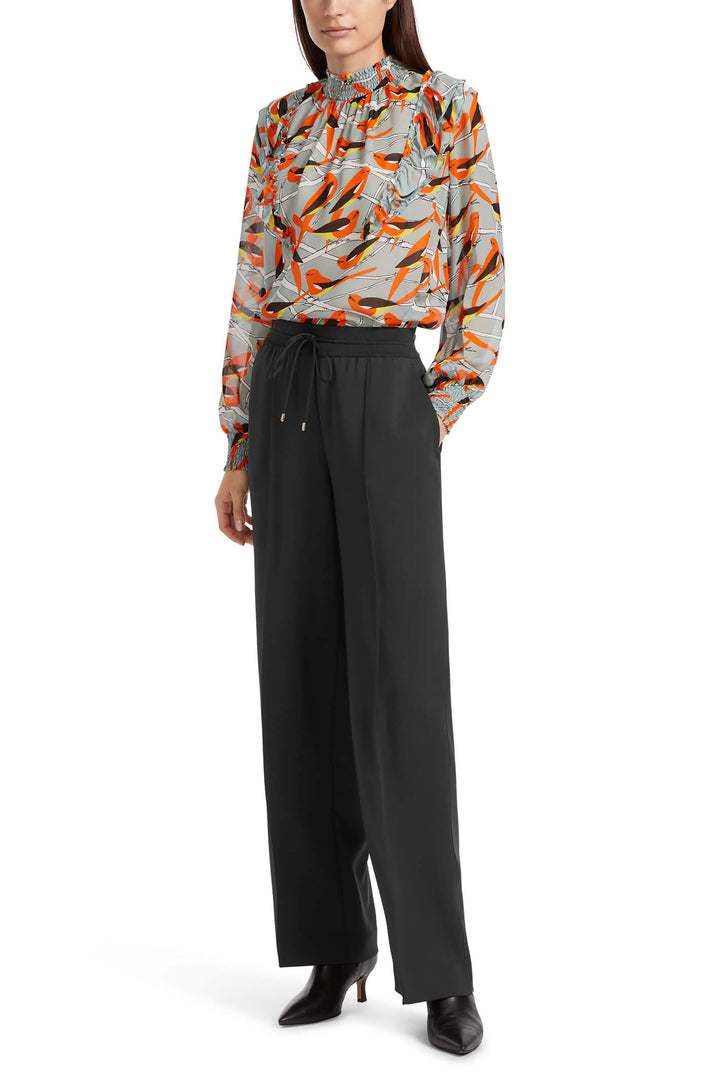 Marc Cain Collections VC 81.14 W56 Waukee 900 Black Wide Fit Trousers - Olivia Grace Fashion