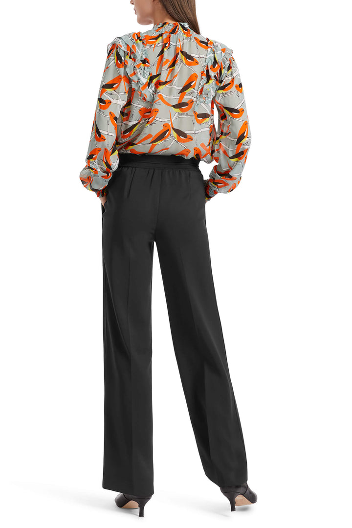 Marc Cain Collections VC 81.14 W56 Waukee 900 Black Wide Fit Trousers - Olivia Grace Fashion