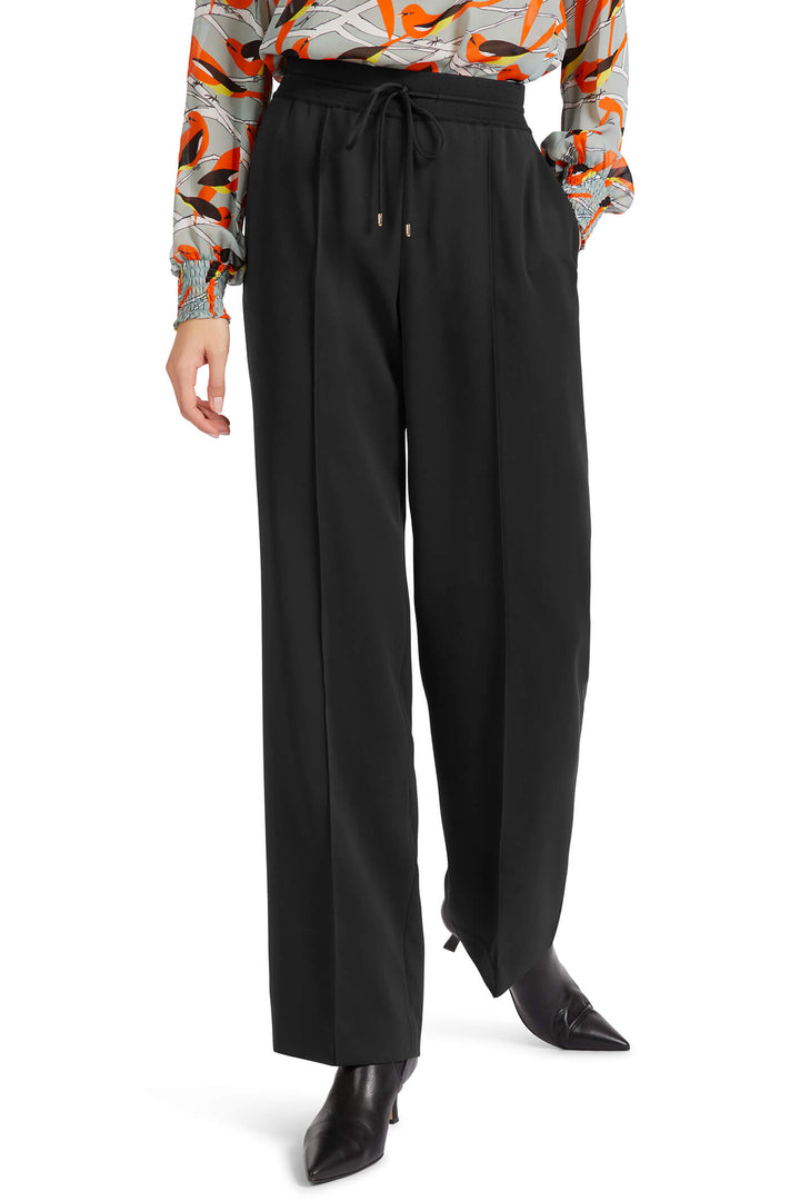 Marc Cain Collections VC 81.14 W56 Waukee 900 Black Wide Fit Trousers - Olivia Grace Fashion