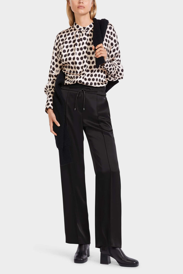 Marc Cain Collections VC 81.56 W15 Washington 900 Black Wide Fit Trousers - Olivia Grace Fashion