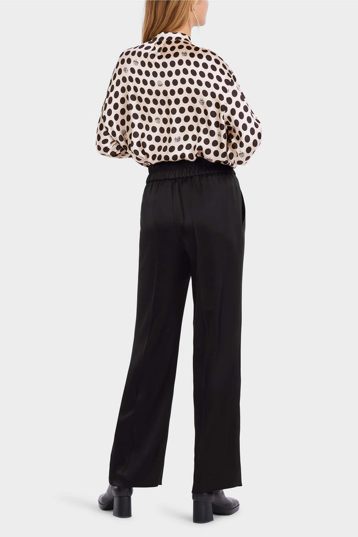 Marc Cain Collections VC 81.56 W15 Washington 900 Black Wide Fit Trousers - Olivia Grace Fashion