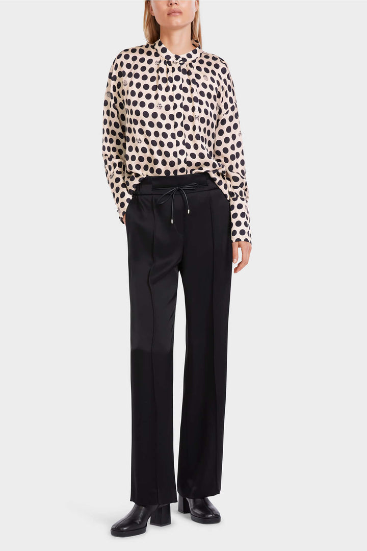 Marc Cain Collections VC 81.56 W15 Washington 900 Black Wide Fit Trousers - Olivia Grace Fashion