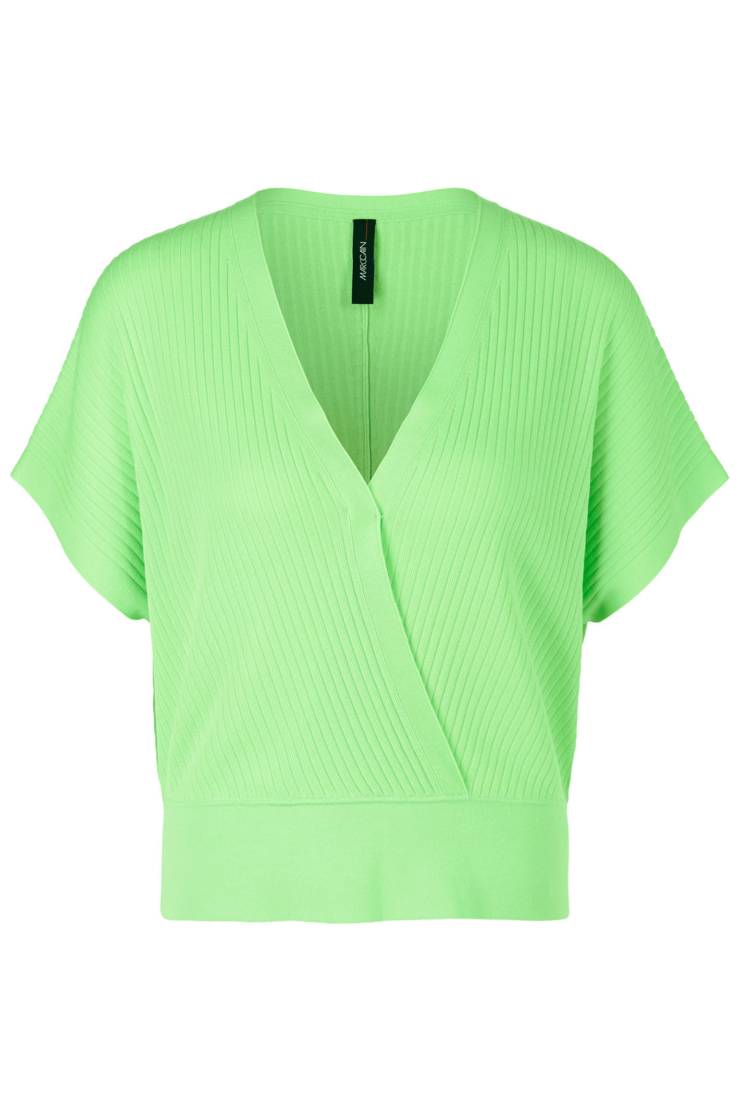 Marc Cain Collections WC 41.46 M56 531 Apple Green Wrap Over Jumper - Olivia Grace Fashion