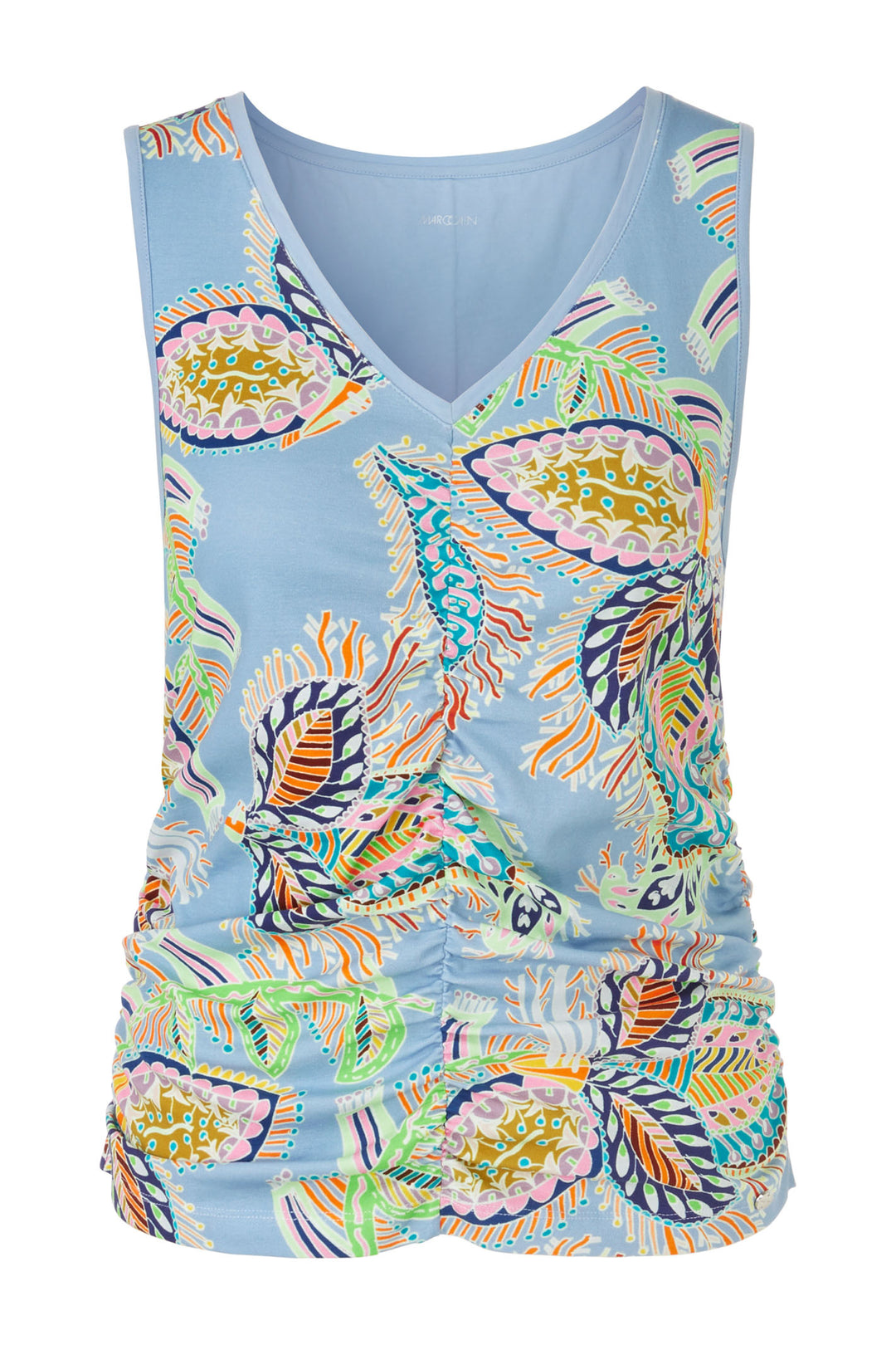 Marc Cain Collections WC 61.29 J47 321 Blue Deep Summer Sky Sleeveless Top - Olivia Grace Fashion