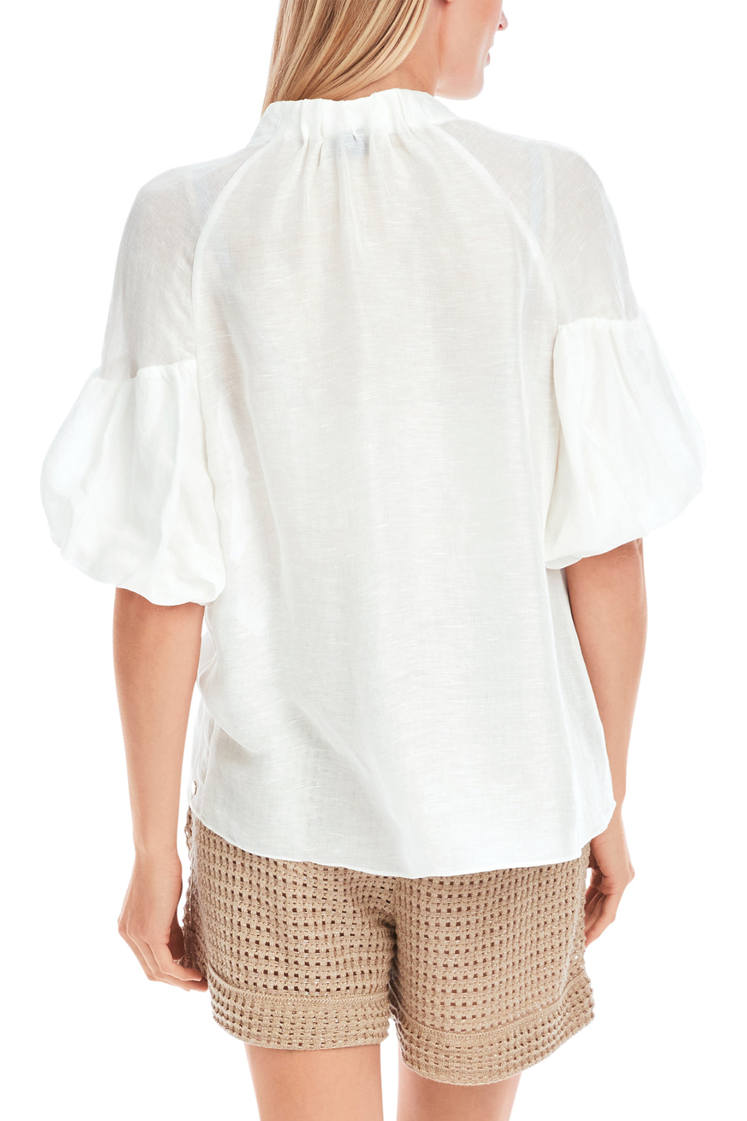 Marc Cain Collections YC 51.42 W86 Off White Linen Silk Blouse