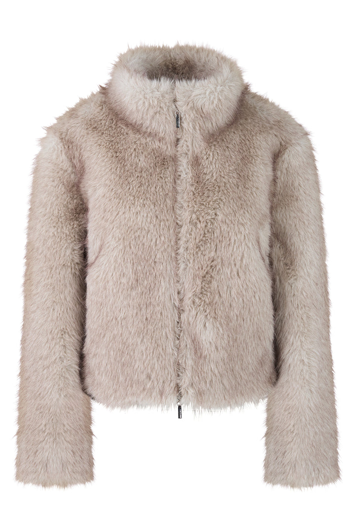 Marc Cain Collections ZC 12.07 W64 Smoke Faux Fur Jacket 182