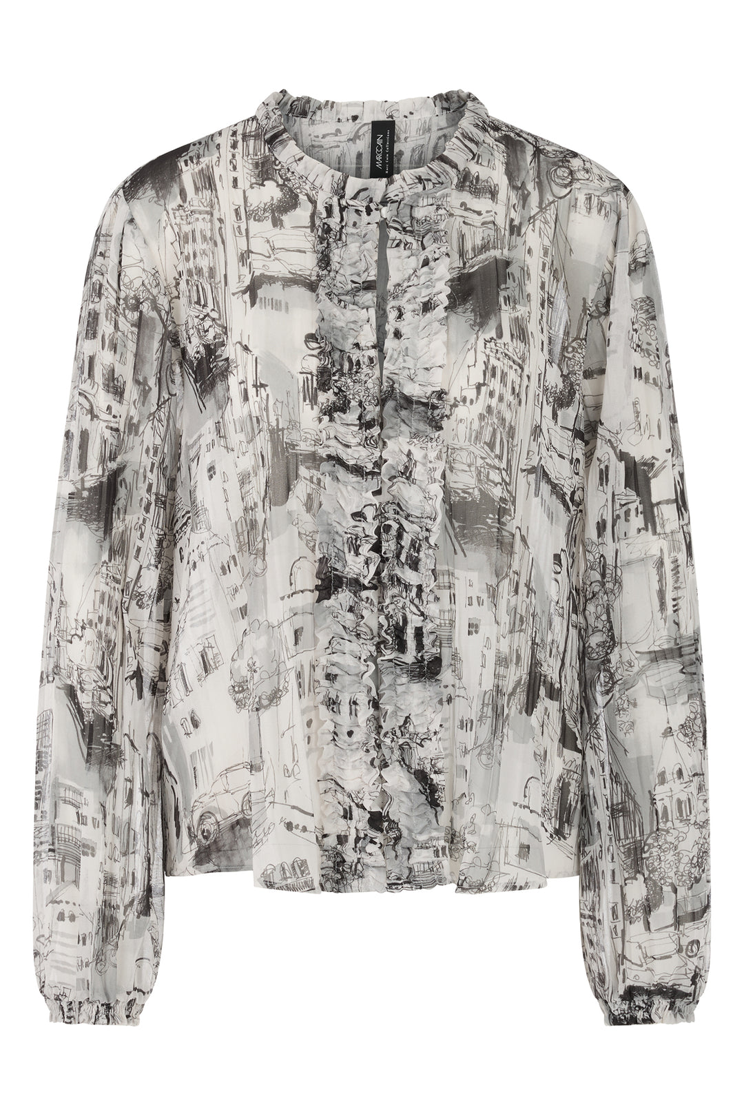 Patterned blouse on a white background