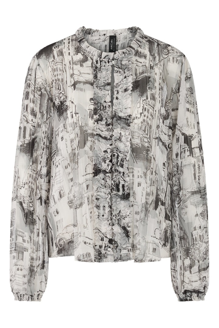 Patterned blouse on a white background