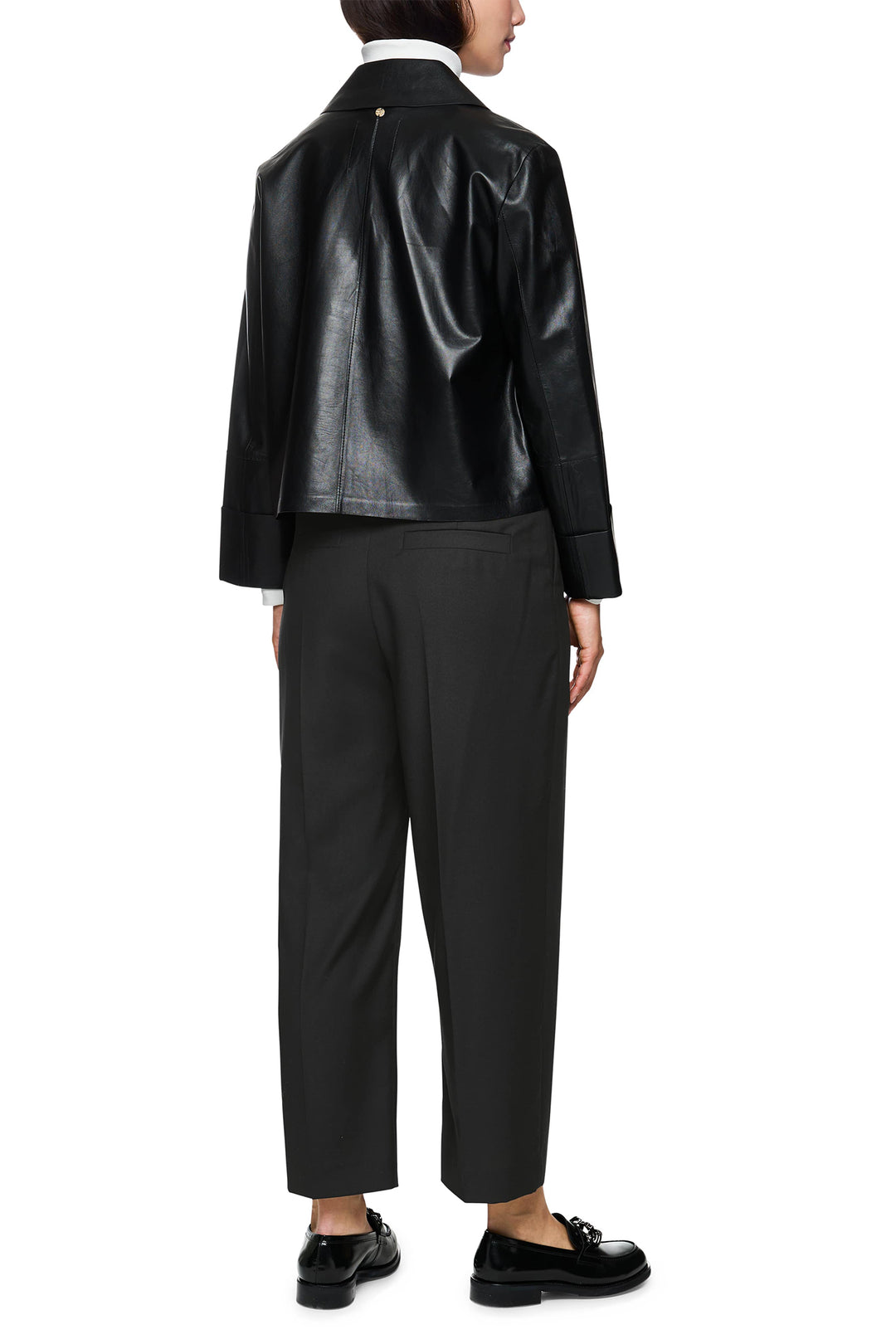 Marc Cain Collections ZC 81.20 W29 Black Crop Wool Mix Trousers 900