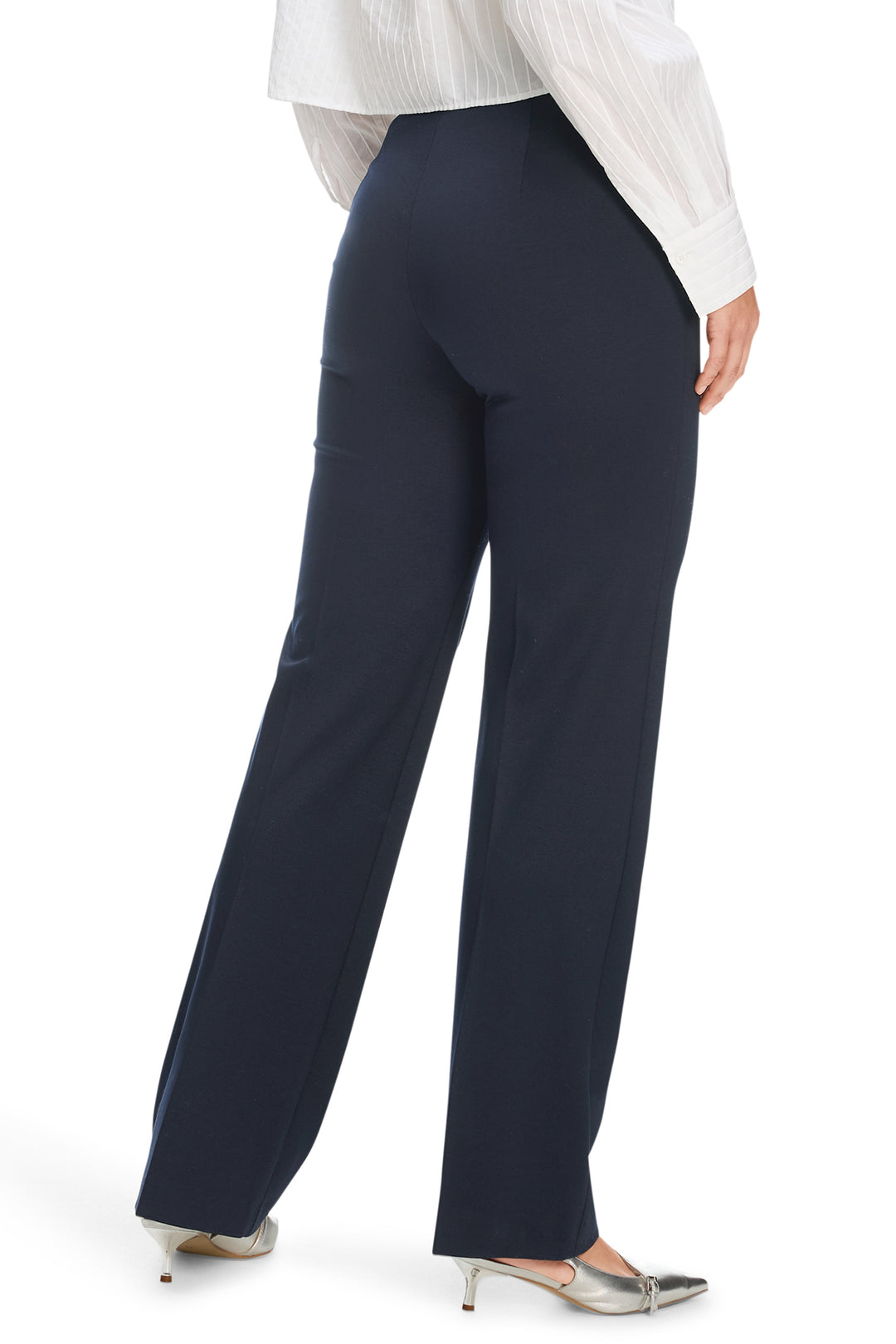 Marc Cain Essentials +E 81.05 J24 395 Navy Jersey Trousers