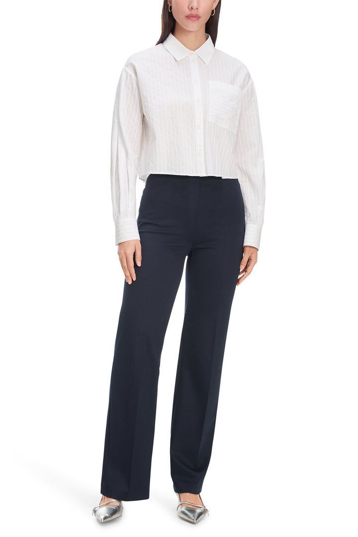 Marc Cain Essentials +E 81.05 J24 395 Navy Jersey Trousers
