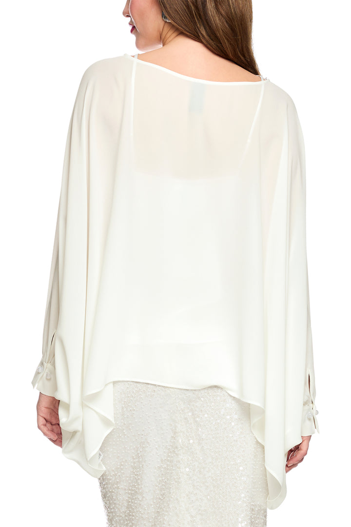 Marc Cain Glam AG 51.10 W90 Off-White Batwing Tunic Top