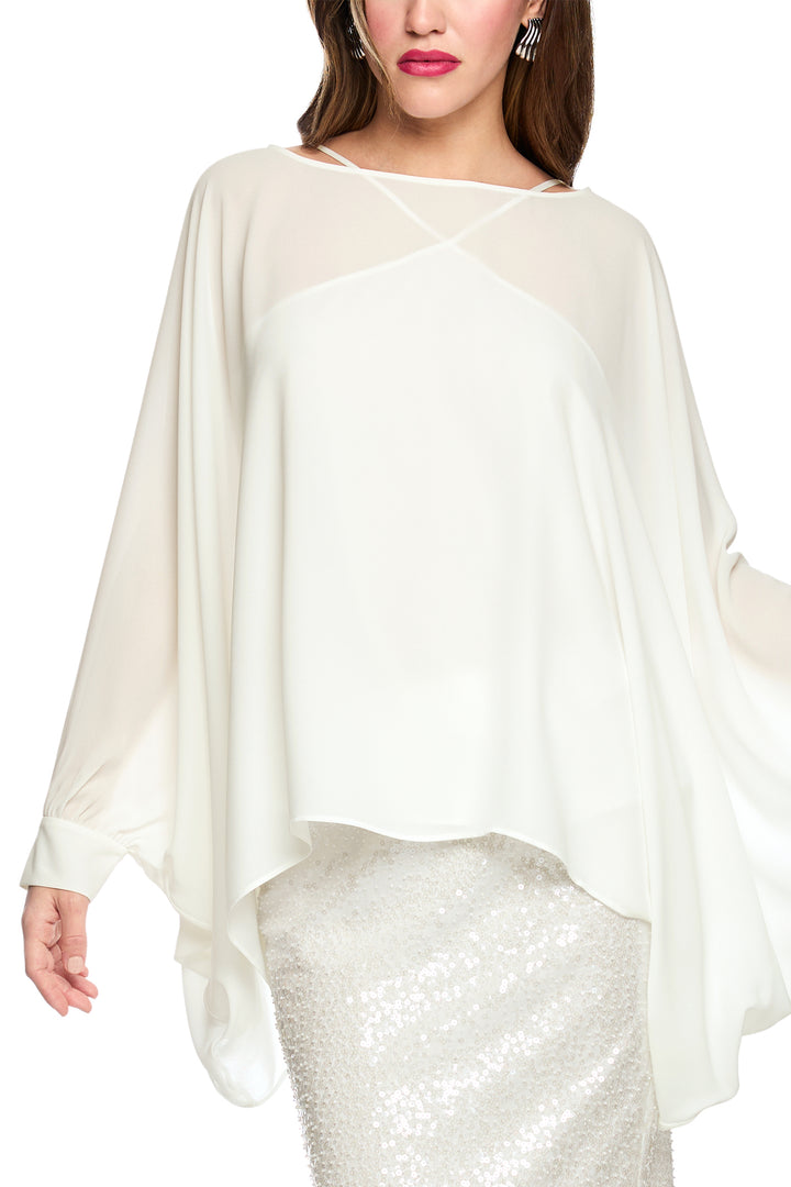 Marc Cain Glam AG 51.10 W90 Off-White Batwing Tunic Top