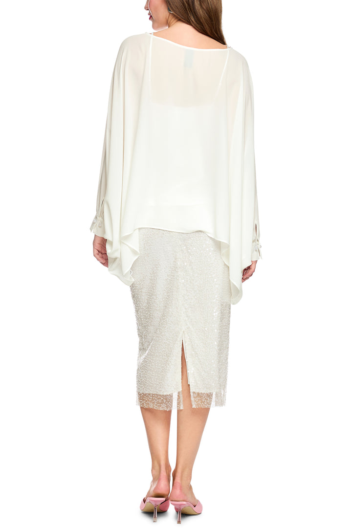 Marc Cain Glam AG 51.10 W90 Off-White Batwing Tunic Top