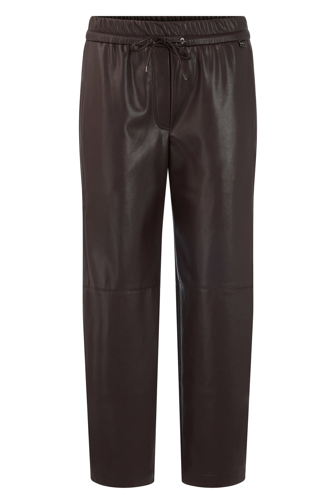 Marc Cain Pants after dark brown leather-effect trousers at Olivia Grace Fashion
