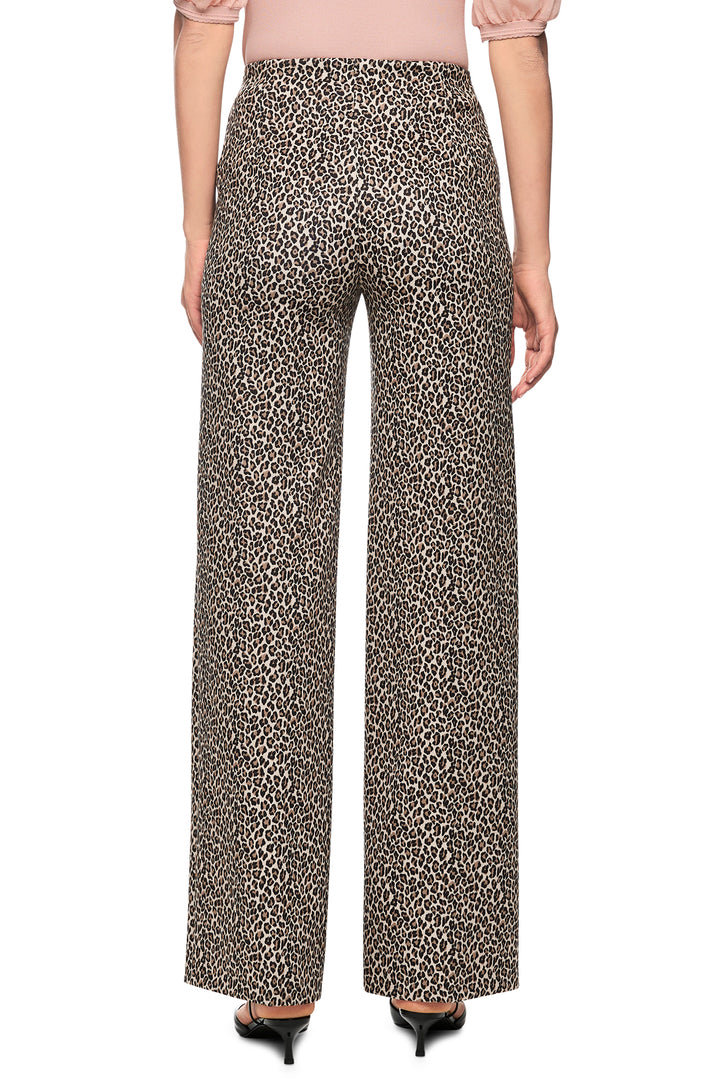 Marc Cain Pants AP 81.42 J01 153 Magnolia Leopard Print Wide Leg Trousers