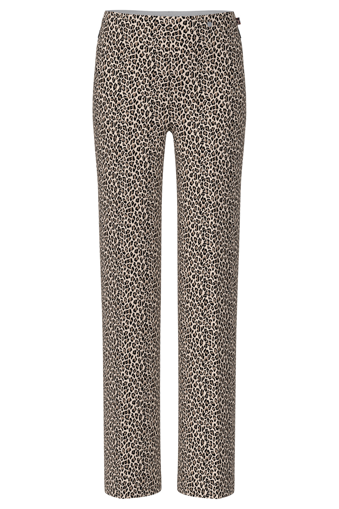 Marc Cain Pants AP 81.42 J01 153 Magnolia Leopard Print Wide Leg Trousers
