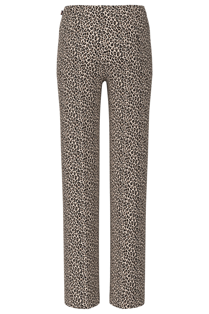 Marc Cain Pants AP 81.42 J01 153 Magnolia Leopard Print Wide Leg Trousers
