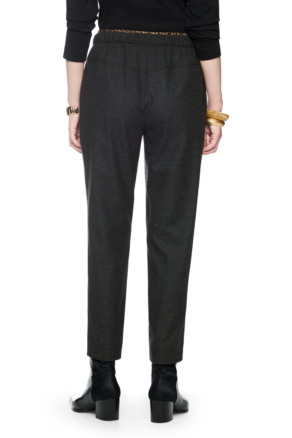 Marc Cain Pants Black Woven Trousers, back view