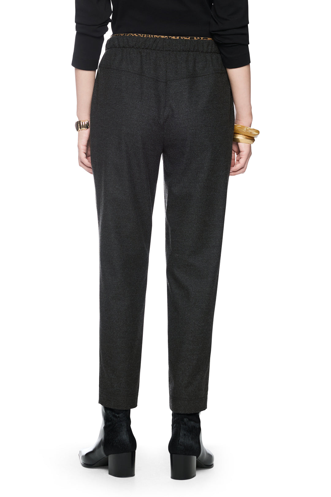 Marc Cain Pants Black Woven Trousers, back view
