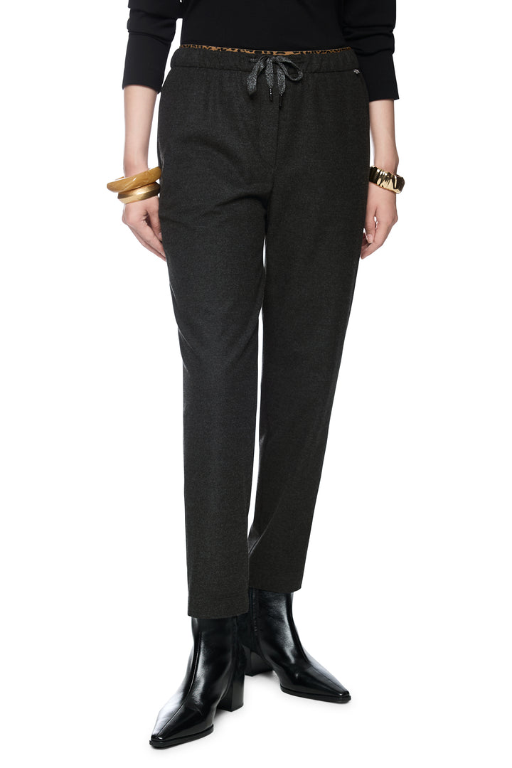 Marc Cain Pants Black Woven Trousers, front view